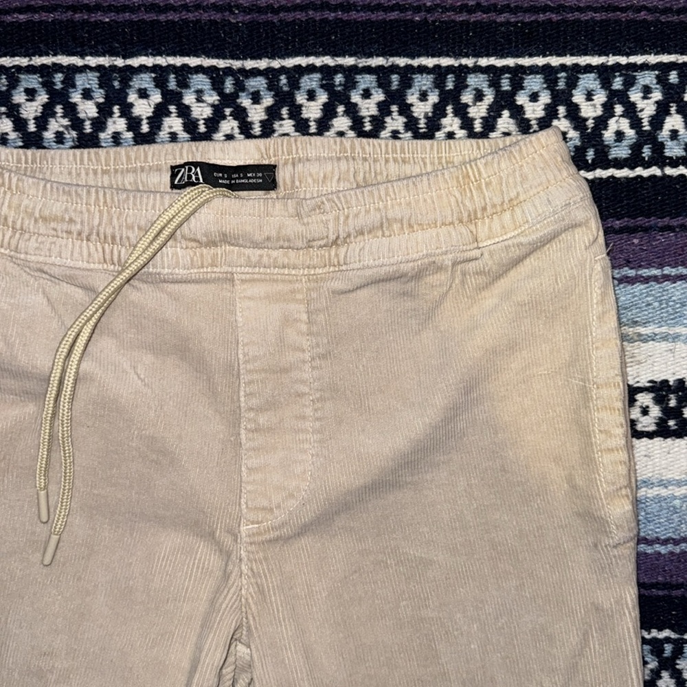 Zara Tan Corduroy Joggers